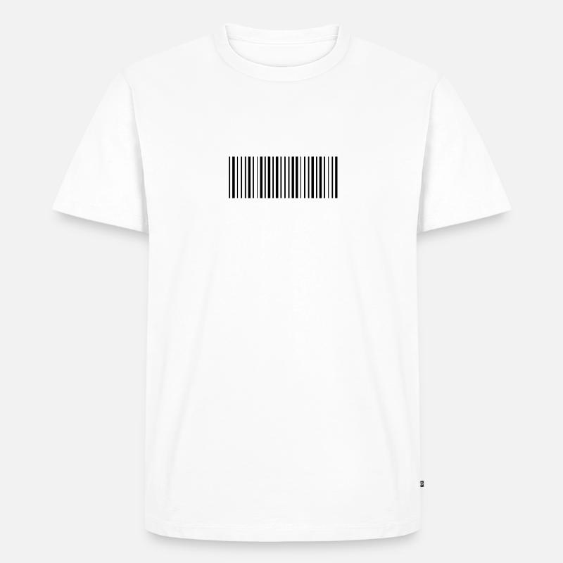 Barcode - Männer Premium Bio T-Shirt - Weiß