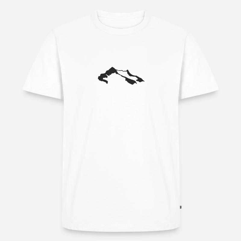 Berg - Männer Premium Bio T-Shirt - Weiß