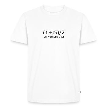 Le nombre d'or - T-shirt Premium bio Homme - blanc - Devant - Nico (187cm)