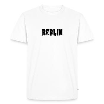 Berlin - Men's Premium Organic T-Shirt - white - Front - Nico (187cm)