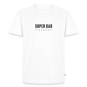 Super dad - Men's Premium Organic T-Shirt - white - Front - Nico (187cm)