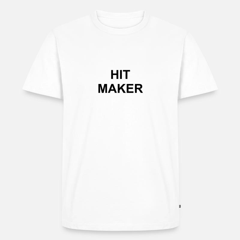 Hit Maker - Männer Premium Bio T-Shirt - Weiß