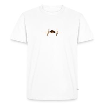 Heartbeat with truck - Men's Premium Organic T-Shirt - white - Front - Nico (187cm)