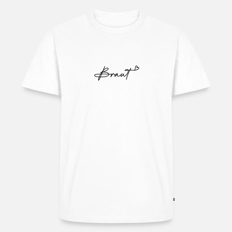 Braut - Männer Premium Bio T-Shirt - Weiß