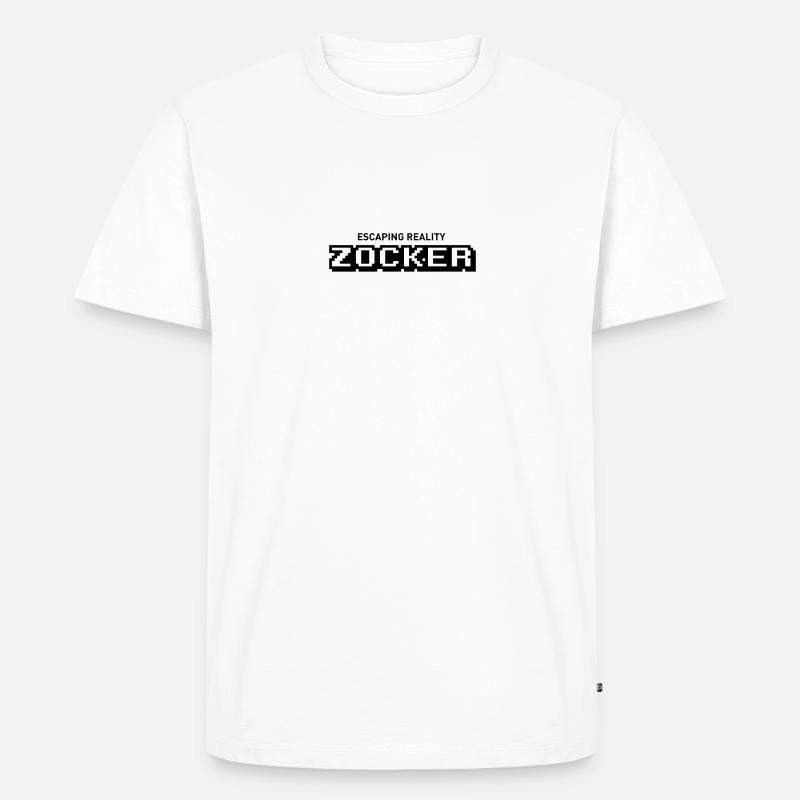 esc reality - Zocker - Männer Premium Bio T-Shirt - Weiß
