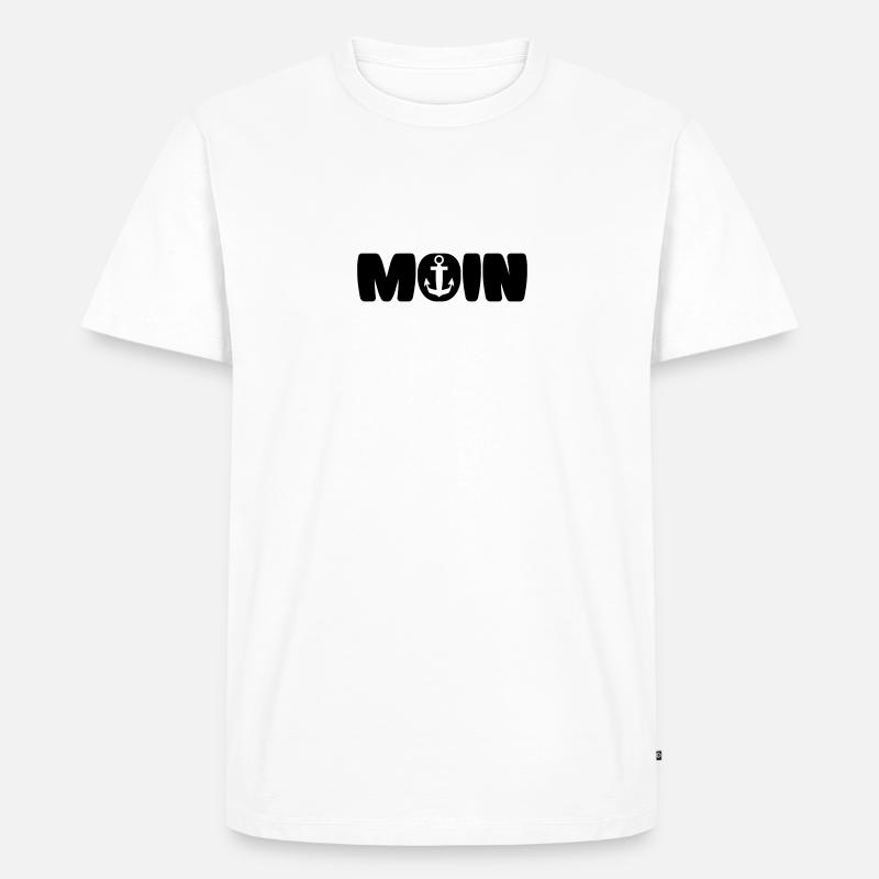 MOIN schwarz - Männer Premium Bio T-Shirt - Weiß