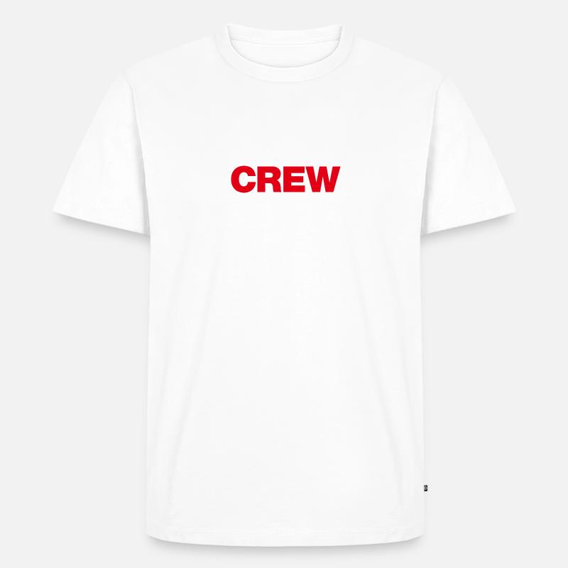 Crew - Männer Premium Bio T-Shirt - Weiß