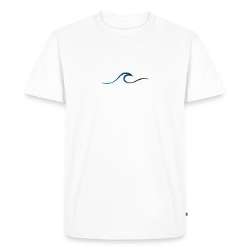 Vague vague Surf Eau Rat Surfer - T-shirt Premium bio Homme - blanc - Devant - Nico (187cm)