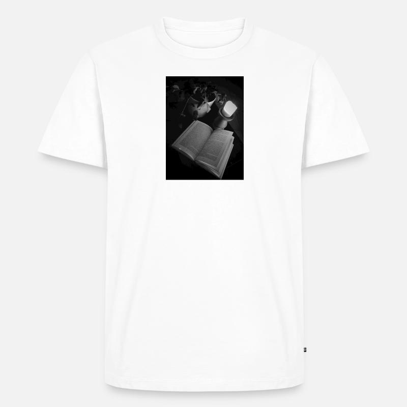 Booklover - Männer Premium Bio T-Shirt - Weiß