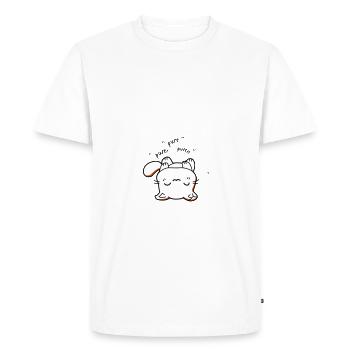 Chaton kawaii ronronne - T-shirt Premium bio Homme - blanc - Devant - Nico (187cm)