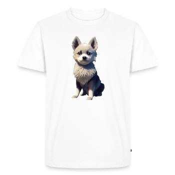 Alaskan Clover Kai Dog - Alaskan Clover Kai - Men's Premium Organic T-Shirt - white - Front - Nico (187cm)