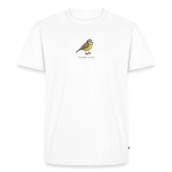 Bleu - T-shirt Premium bio Homme - blanc - Devant - Nico (187cm)