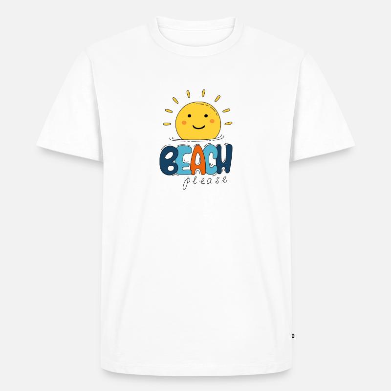 Sonne und Strand - Männer Premium Bio T-Shirt - Weiß