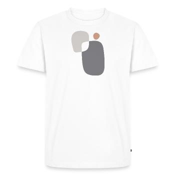 Art abstrait - T-shirt Premium bio Homme - blanc - Devant - Nico (187cm)