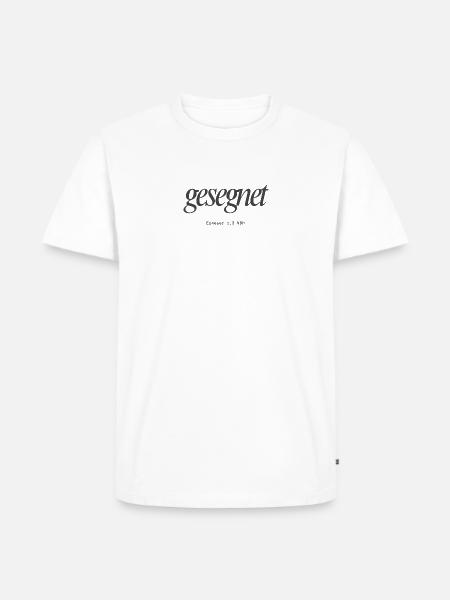 Gesegnet Bibelvers 1:3 NBH - Männer Premium Bio T-Shirt - Weiß
