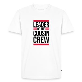 Leader Cousin Crew Team - T-shirt Premium bio Homme - blanc - Devant - Nico (187cm)