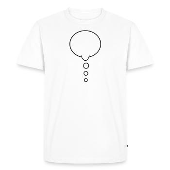 Thought Bubble Design - Men's Premium Organic T-Shirt - white - Front - Nico (187cm)