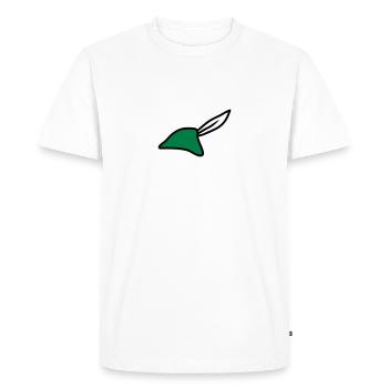 Robin Hood Hat - Men's Premium Organic T-Shirt - white - Front - Nico (187cm)