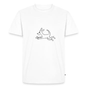 Puhüpfel - Poodle - Men's Premium Organic T-Shirt - white - Front - Nico (187cm)