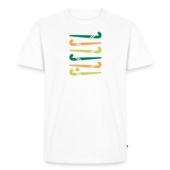 Bâtons de hockey colorés - T-shirt Premium bio Homme - blanc - Devant - Nico (187cm)