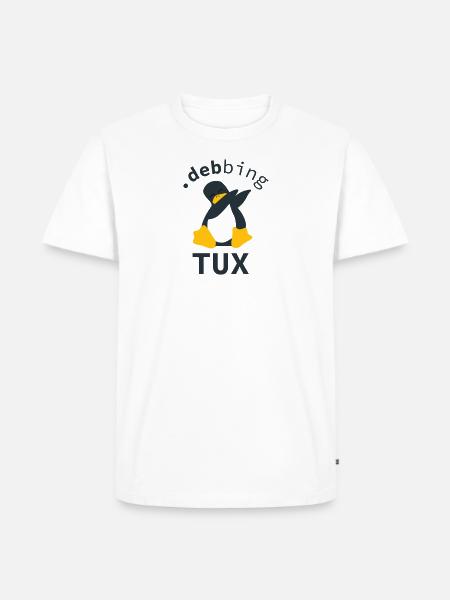 Dabbing Pinguin .debbing Tux - Männer Premium Bio T-Shirt - Weiß