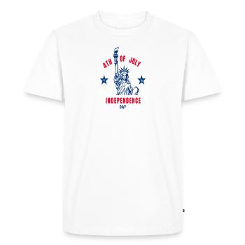 Chemise Lady Liberty - T-shirt Premium bio Homme - blanc - Devant - Nico (187cm)