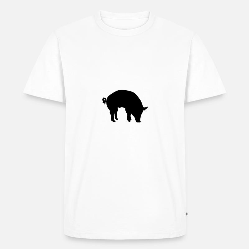 pig - Männer Premium Bio T-Shirt - Weiß