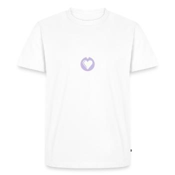Collier - Coeur - T-shirt Premium bio Homme - blanc - Devant - Nico (187cm)