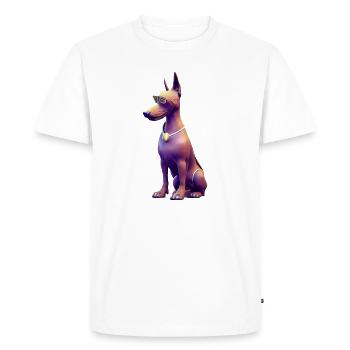Doberman - Men's Premium Organic T-Shirt - white - Front - Nico (187cm)