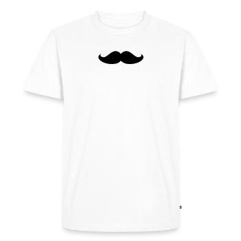 moustache - T-shirt Premium bio Homme - blanc - Devant - Nico (187cm)
