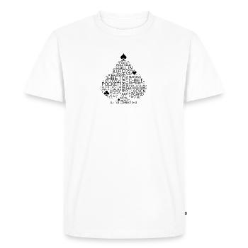 Poker à pique - T-shirt Premium bio Homme - blanc - Devant - Nico (187cm)