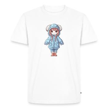 Magical Happiness - The Cute Anime Girl - Men's Premium Organic T-Shirt - white - Front - Nico (187cm)