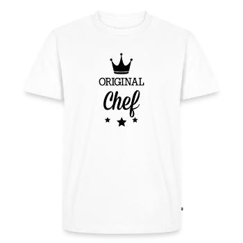 Original 3 étoiles cuisine deluxe - T-shirt Premium bio Homme - blanc - Devant - Nico (187cm)