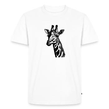 Cute giraffe with cute look - Men's Premium Organic T-Shirt - white - Front - Nico (187cm)