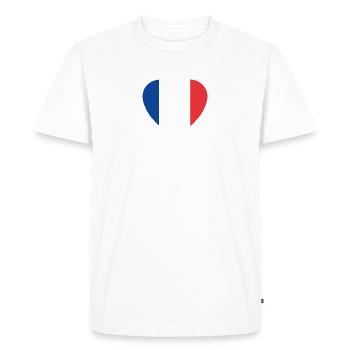 Cœur de France - T-shirt Premium bio Homme - blanc - Devant - Nico (187cm)