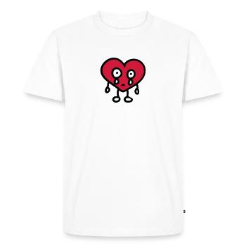 weeping heart 3 - Men's Premium Organic T-Shirt - white - Front - Nico (187cm)