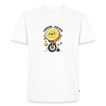 Lemon Aid - Men's Premium Organic T-Shirt - white - Front - Nico (187cm)