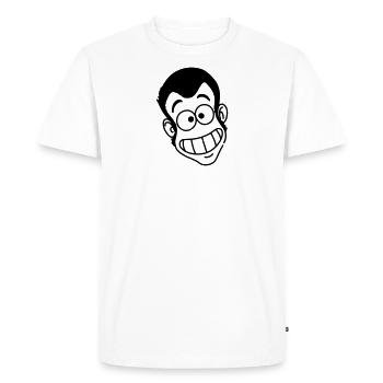 Carte d’appel Lupin - T-shirt Premium bio Homme - blanc - Devant - Nico (187cm)