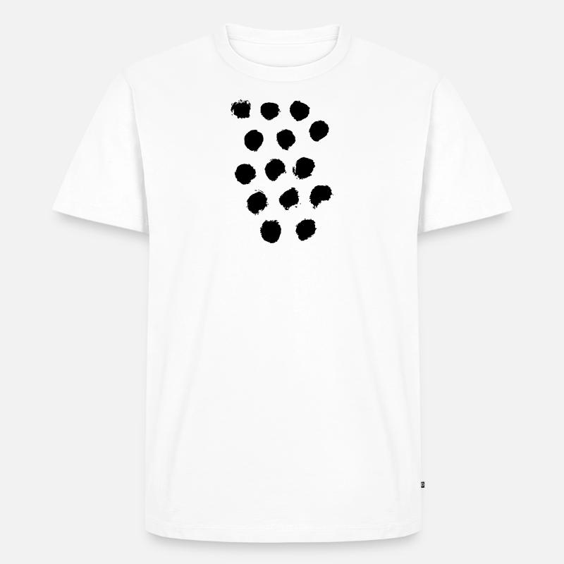 Punkte - Männer Premium Bio T-Shirt - Weiß