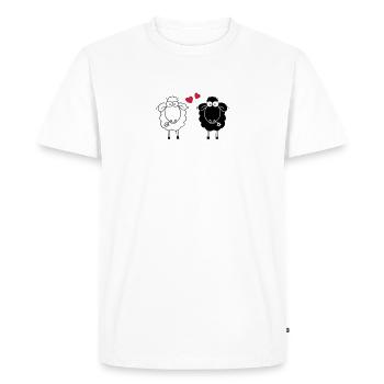 Maehmuhry sheep heart - Men's Premium Organic T-Shirt - white - Front - Nico (187cm)