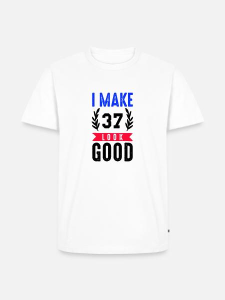 look good 37 - Men's Premium Organic T-Shirt - white