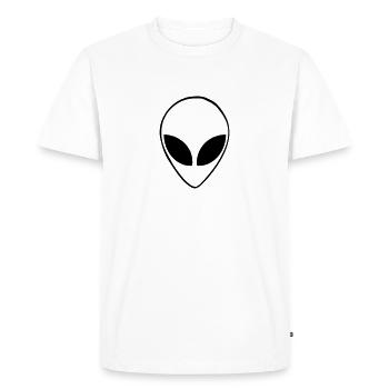 Alien head - Men's Premium Organic T-Shirt - white - Front - Nico (187cm)