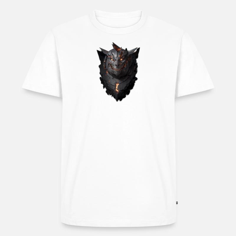 Gothic Dämon - Männer Premium Bio T-Shirt - Weiß