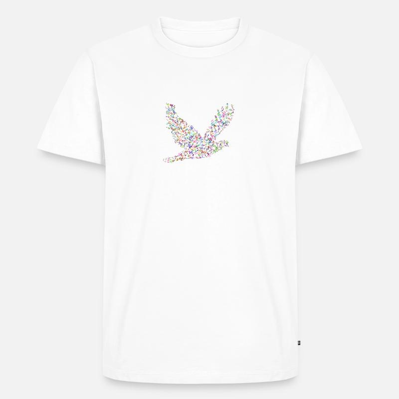 Taube Peace - Männer Premium Bio T-Shirt - Weiß