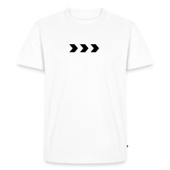 flèches - T-shirt Premium bio Homme - blanc - Devant - Nico (187cm)