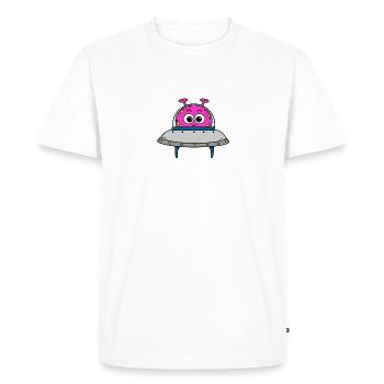 Étranger - T-shirt Premium bio Homme - blanc - Devant - Nico (187cm)