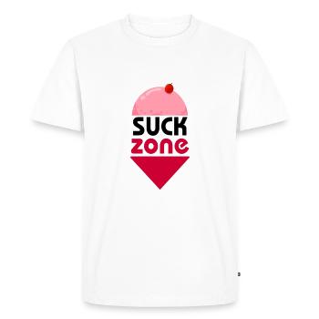 SUCK ZONE - T-shirt Premium bio Homme - blanc - Devant - Nico (187cm)
