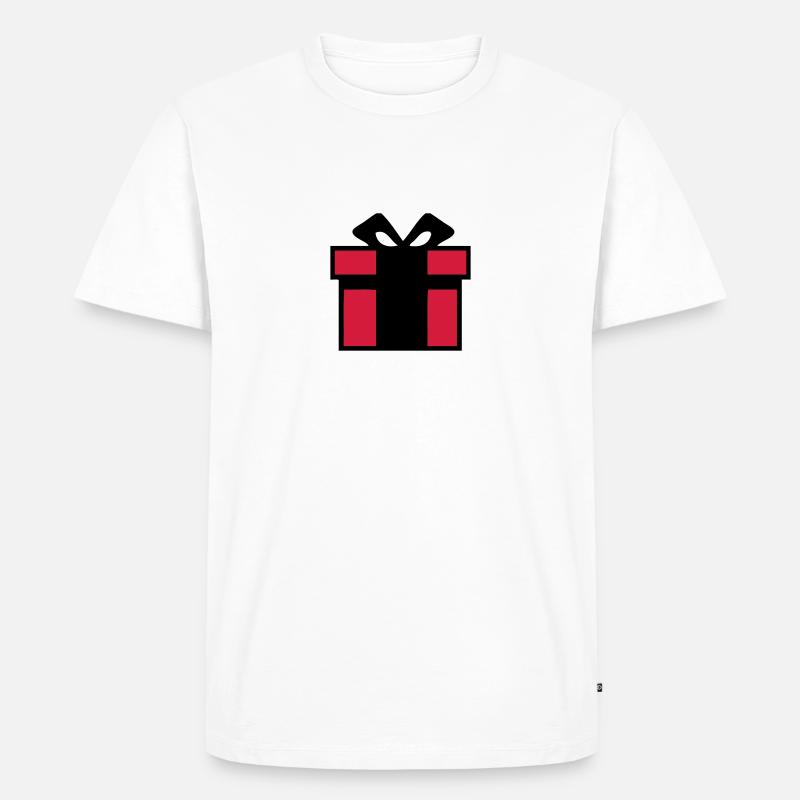 geschenk_2farben - Männer Premium Bio T-Shirt - Weiß