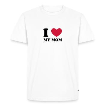 I Love My Mom - T-shirt Premium bio Homme - blanc - Devant - Nico (187cm)