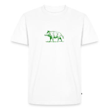 pig39 - T-shirt Premium bio Homme - blanc - Devant - Nico (187cm)